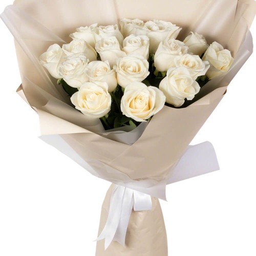 Купить на заказ Букет из 19 белых роз с доставкой в Шаре