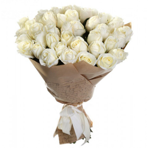 Купить на заказ Букет из 35 белых роз с доставкой в Шаре