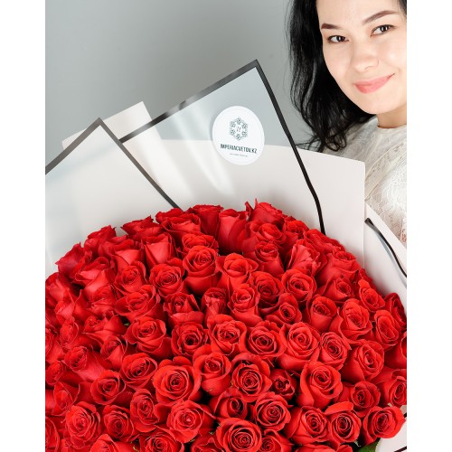 Купить на заказ Букет из 101 красной розы с доставкой в Шаре