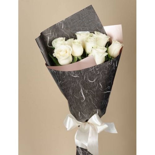 Купить на заказ Букет из 9 белых роз с доставкой в Шаре